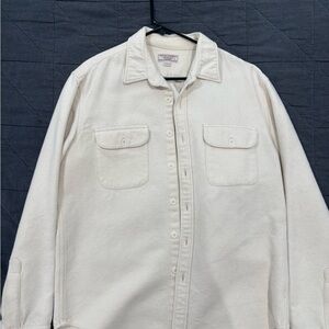 Wallace & Barnes Long Sleeve Shirt - Cream/White